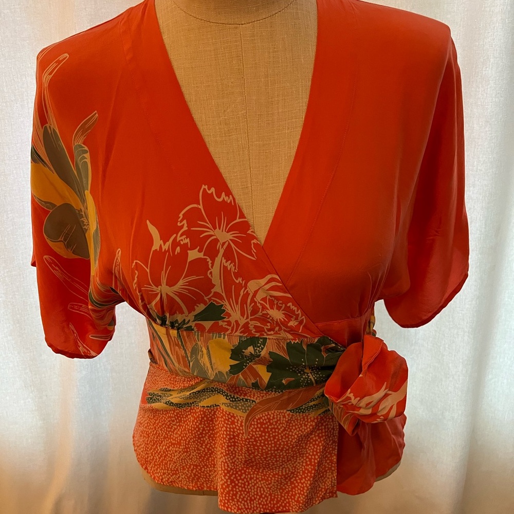Elegant, Tibi wrap-around silk blouse
